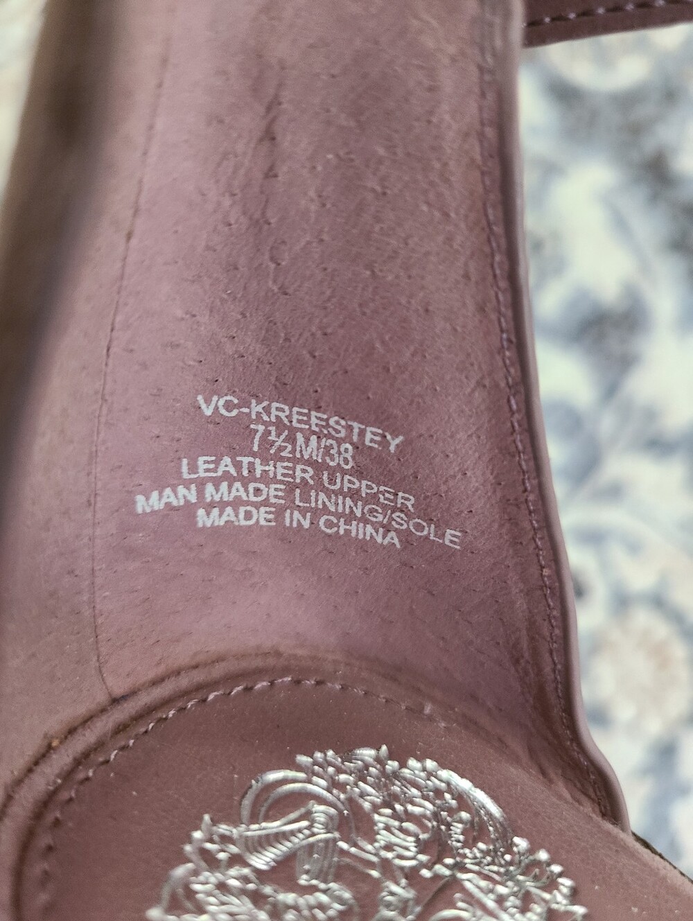 Vince Camuto Kreestey Ankle Strap Sandals Mauve Size 7.5 - Picture 7 of 9